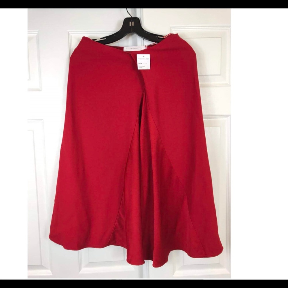 NWT Victoria Beckham Red Skirt Size 10